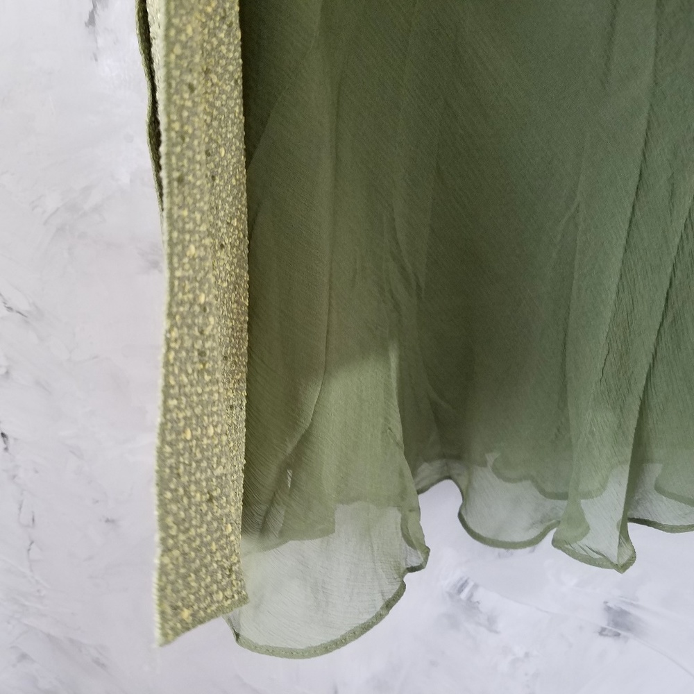 ANNE KLEIN Green Tweed Jacket & Skirt Suit - Picture 6 of 8